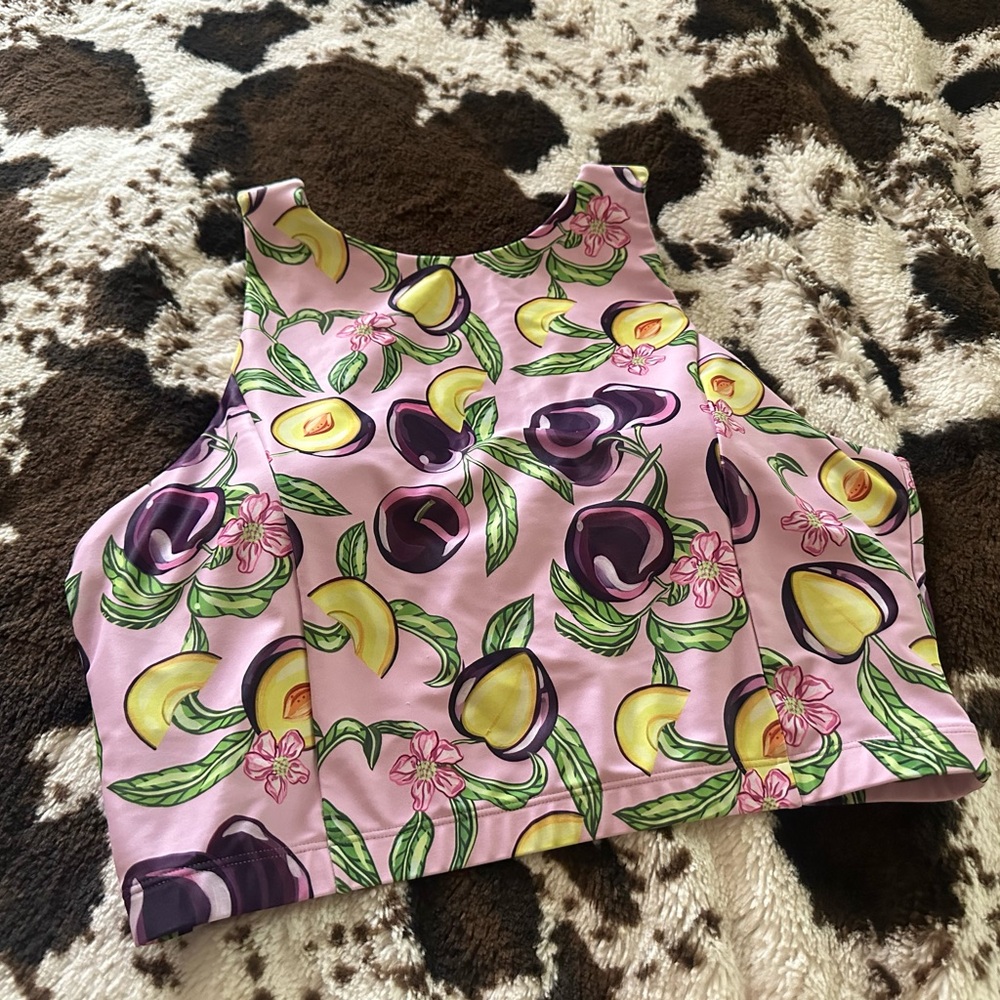 Mott50 - High Neck Swim Top in Honey Plums